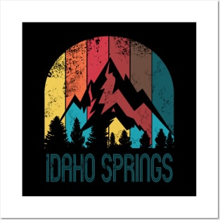 Retro City of Idaho Springs T Shirt for Men Women and Kids Posters and Art